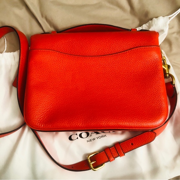 Coach Cassie Vibrant Red Orange Crossbody Bag - Picture 2 of 6